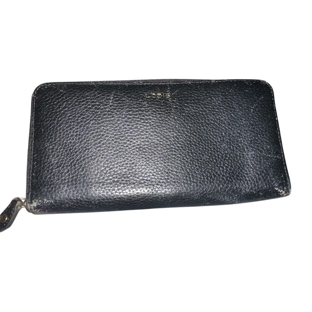Lodis Leather black  Zip Around Wallet